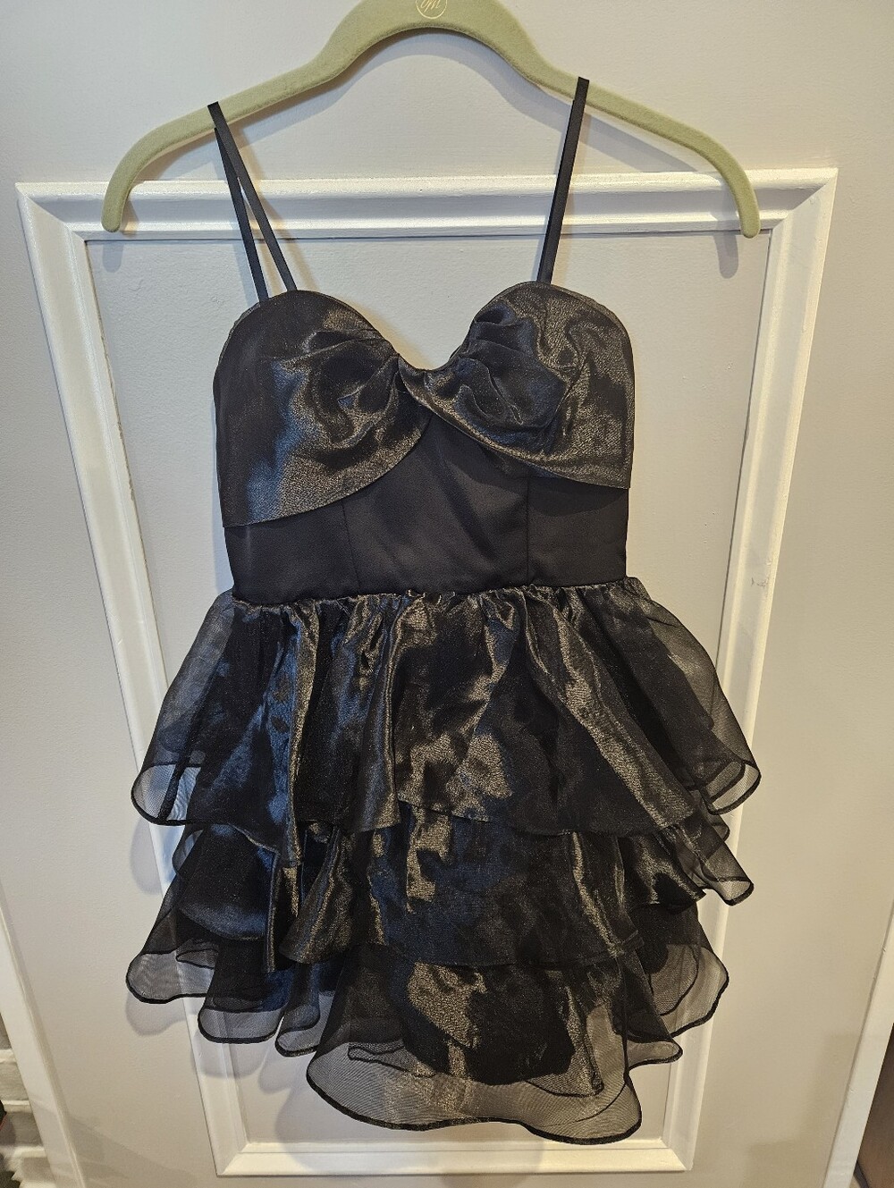 City Studio Little Black Ruffle Dress Size 0